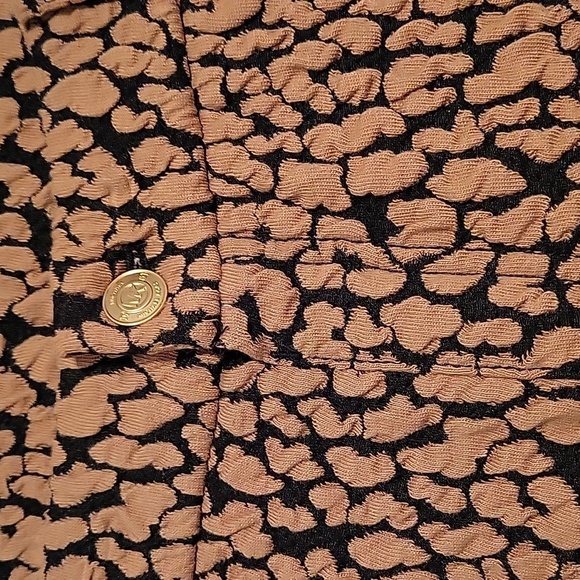 NWT Michael Michael Kors women's as textured pull-on pants in dark camel - Picture 4 of 10